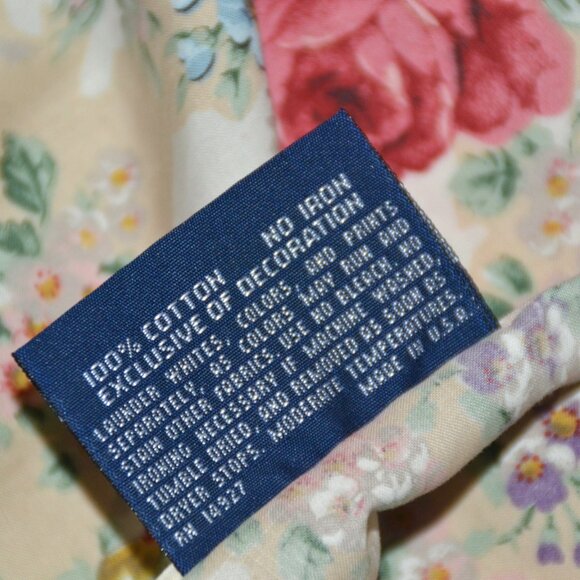 Vintage Ralph Lauren POLO Brittany Garden Floral Ruffle STANDARD Pillow Sham USA - Picture 6 of 7